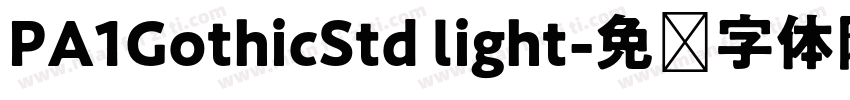 PA1GothicStd light字体转换